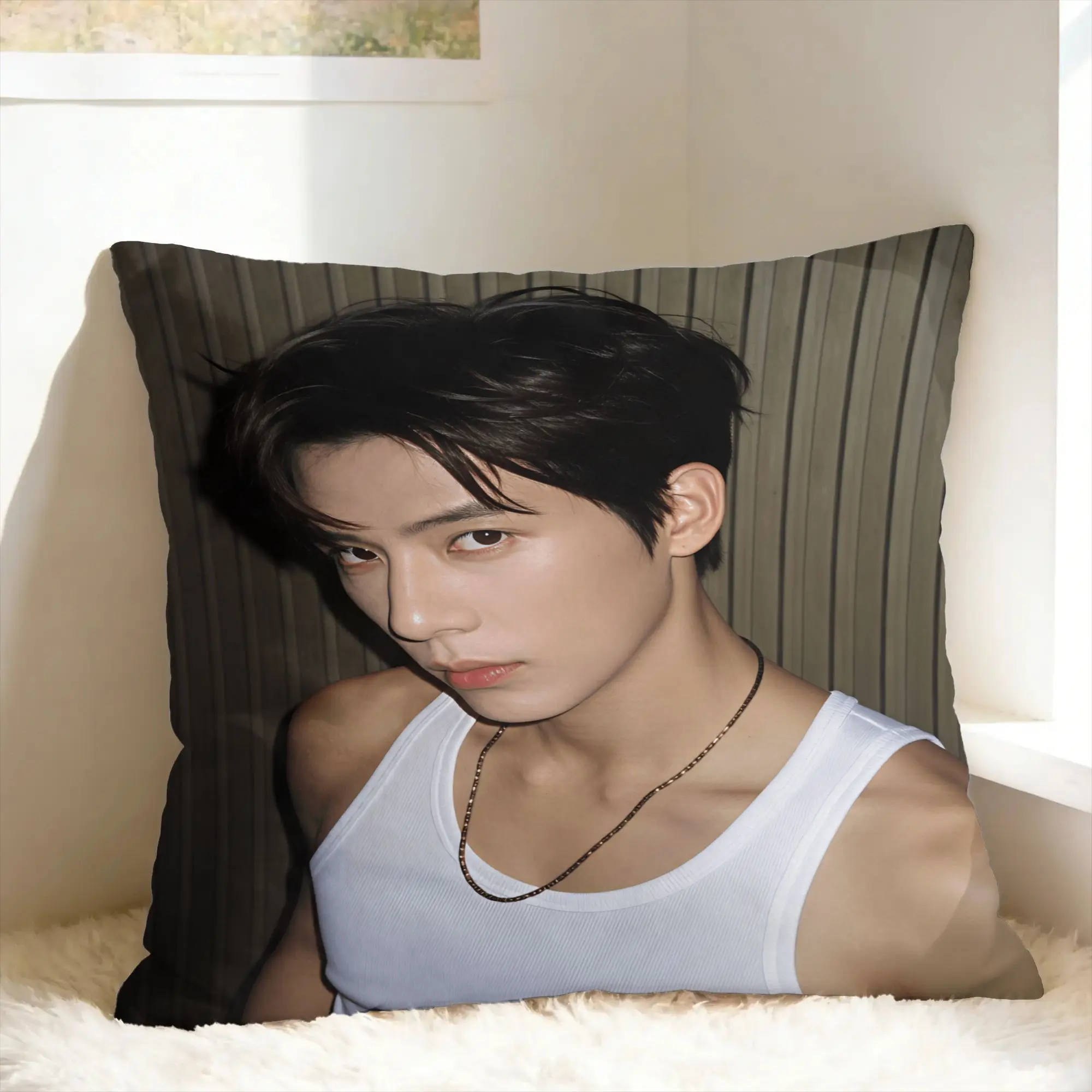 Wang Anyu Actor Pillow Cover  Funny Pillow Case For Sofa Car Home Decor Custom Cushion Cover Birthday Present