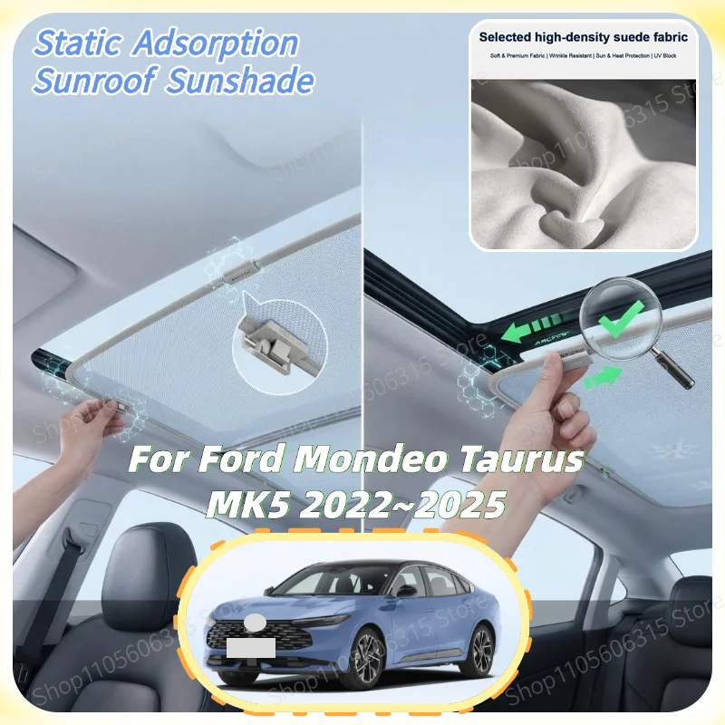 For Ford Mondeo Taurus MK5 2022-2025 Sunroof Sunshade Skylight Shade Curtain UV Protection Sun Visor Car Accessories
