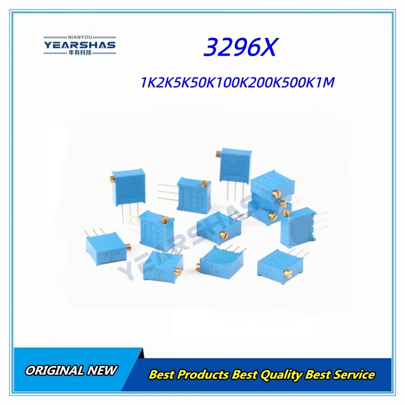 3296X-103 50PCS 1K 2K 5K 10K 20K 50K 100K 200K 500K 1M 100R 200R 500R ohm Trimmer Potentiometer Variable Resistor Cermet Trimpo