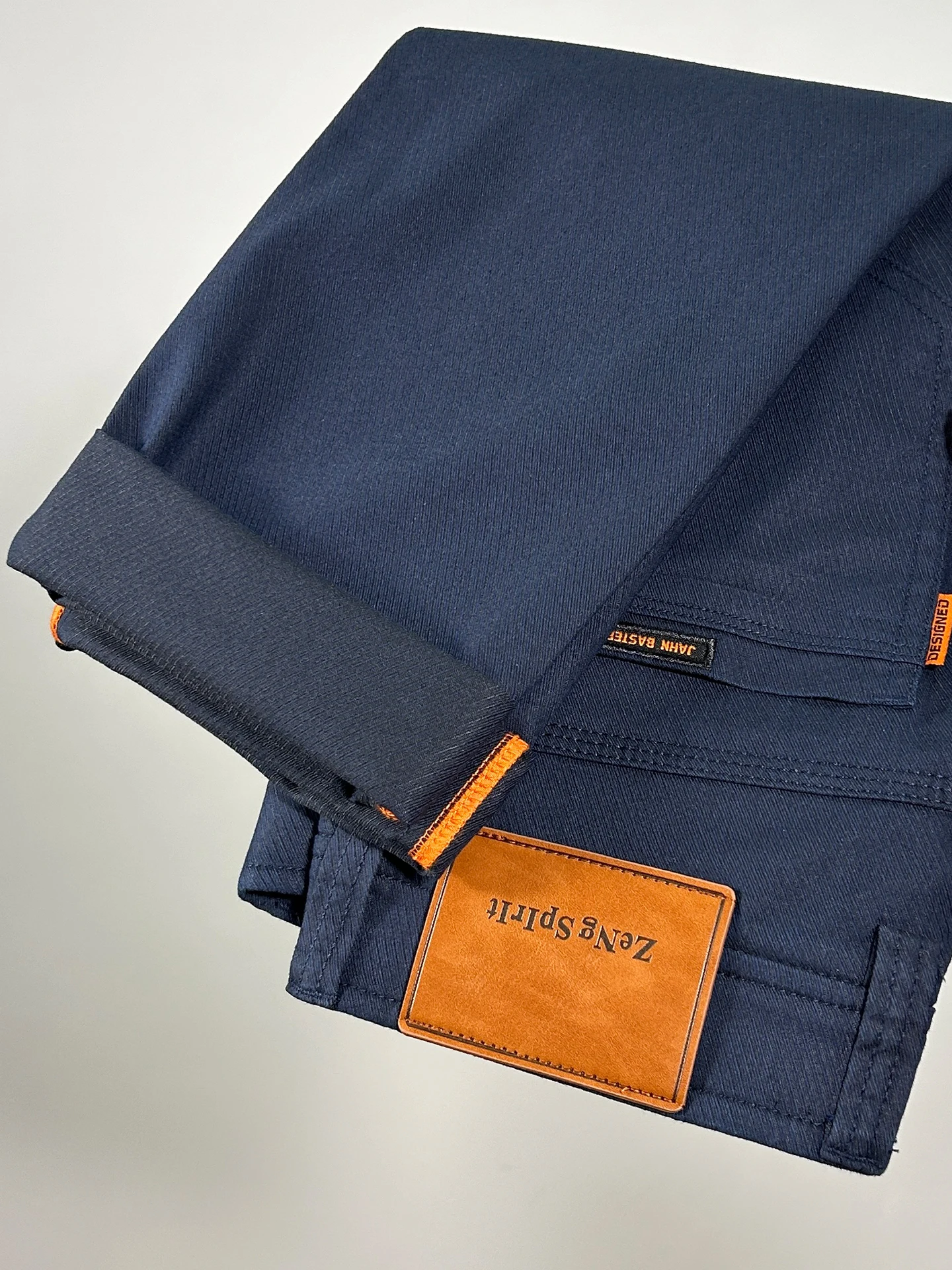 

High-End Casual Pants Men's Autumn Winter New Sle Slanted Texture Slim Straight Busin Blue Long Pants Men's Sle