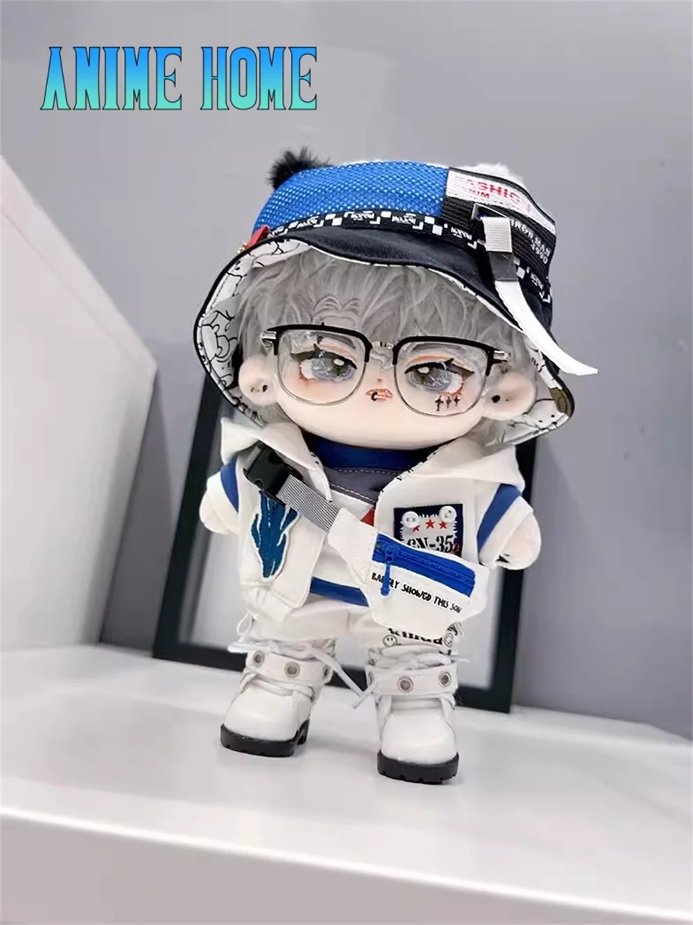 Original Handsome Cool Boy Shark Suit For 15cm 20cm Doll Toy Clothes Costume Hat Cosplay Gift Cute Lovely HT