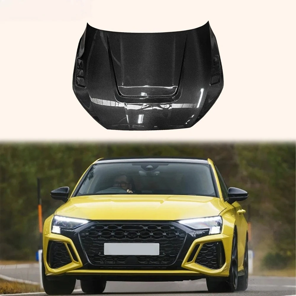 

For Real RS3 8Y 21-24 Sprtback Carbon KZDA Style Front Vented Cooling Hood