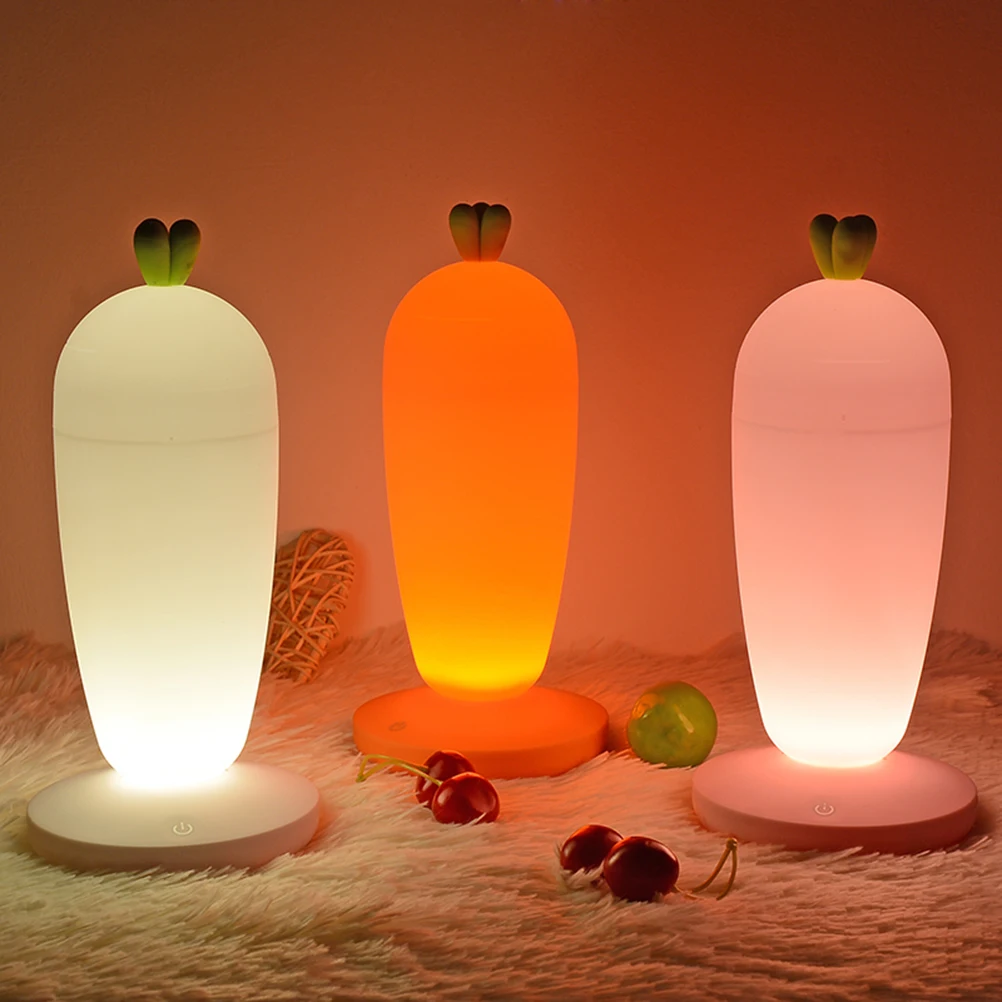 

LED Night Lamp USB Charging Touch Control Bedside Light Soft Light Cute Cartoon Nightlight Energy Saving Portable