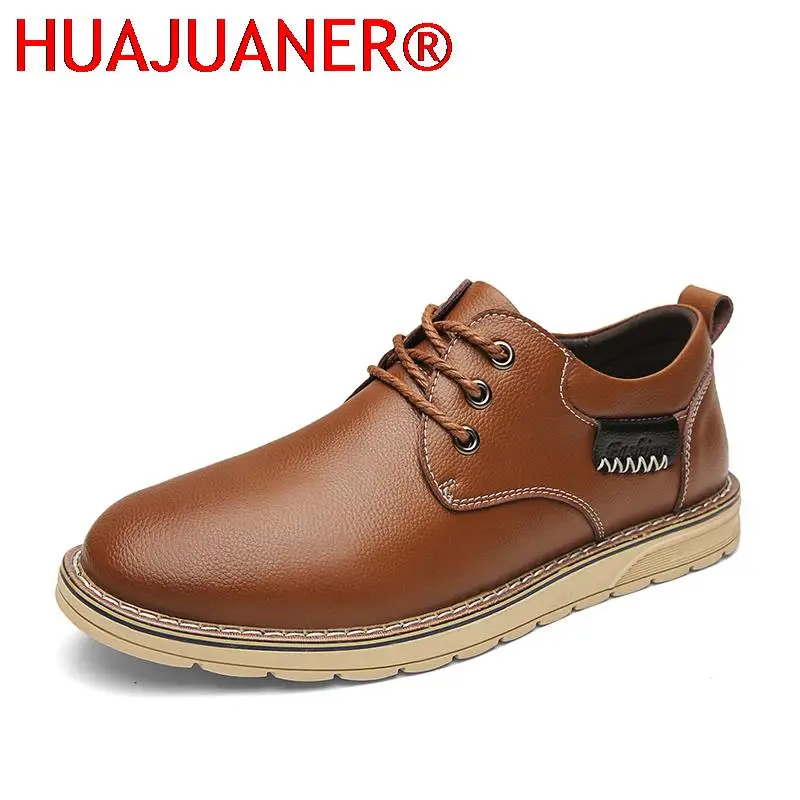 

Luxury Shoes Designers Genuine Leather Shoes For Men Casual Men's Shoes Lace-up Oxfords Man Flat Shoes Office All-Match Footwear