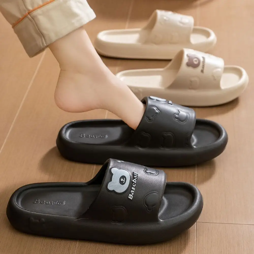 

Модные нескользящие простые тапочки, однотонные тапочки из ЭВА на толстой подошве, быстросохнущие мягкие шлепанцы с подушками, пляжные