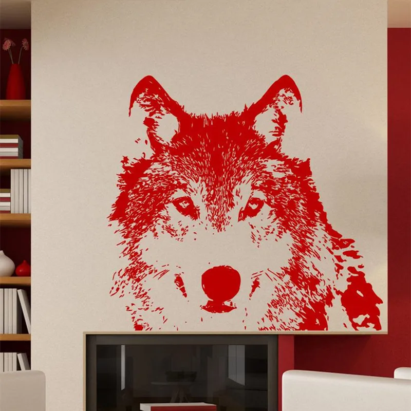 Wolf Head Totem Decoration Vinyl Wall Sticker Bohemian Home Living Room Bedroom Art Deco Sticker Mural Wallpaper Kids Room Gift