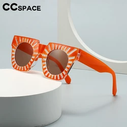 Fashion Square Stripe Sunglasses Women Trendy Perform PARTY Suneyeglass Sand Casual UV Protection Sunscreen #302472