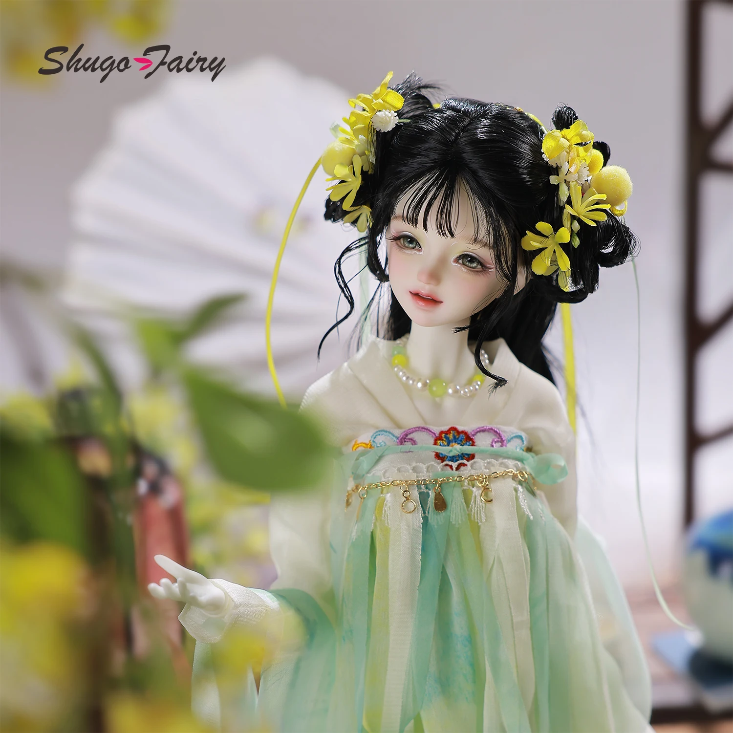 

ShugaFairy Koti 1/4 BJD в древнем стиле, девичья османтусовая спрайт, позолоченный полный набор с украшениями для волос, китайская фантазийная кукла премиум-класса