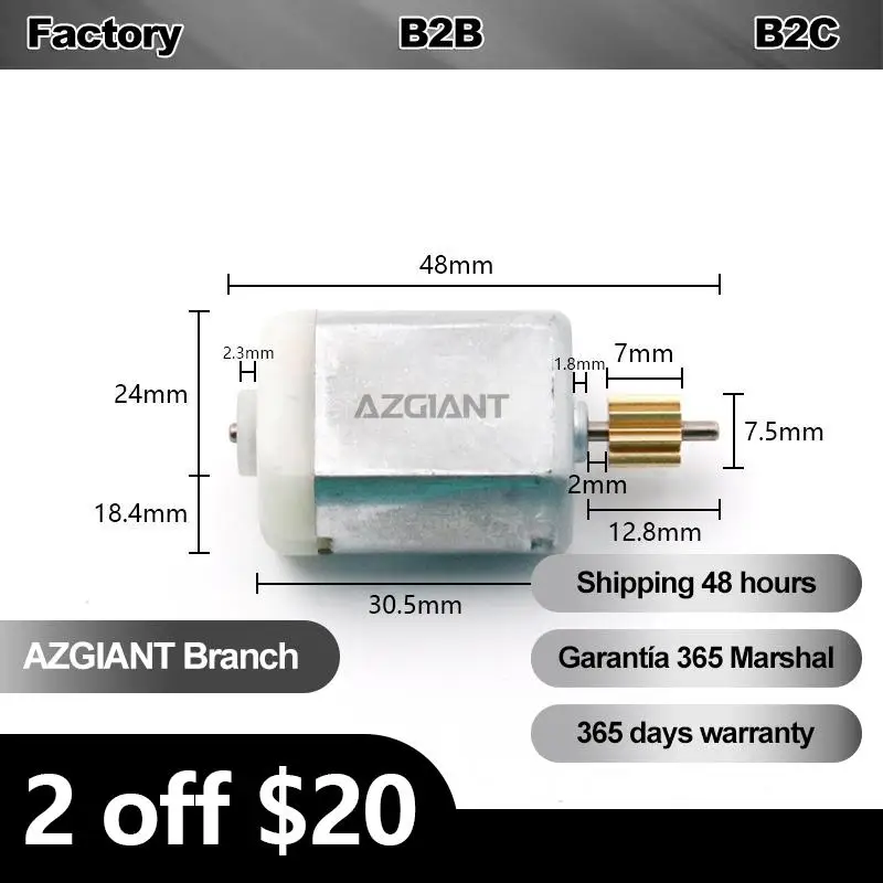 

FC-280SC-16200 Motor for Peugeot 308 508 5008 Citroën C3 MK2 Door Lock Actuator Repair 12V 8teeth 12000-20000 RMP