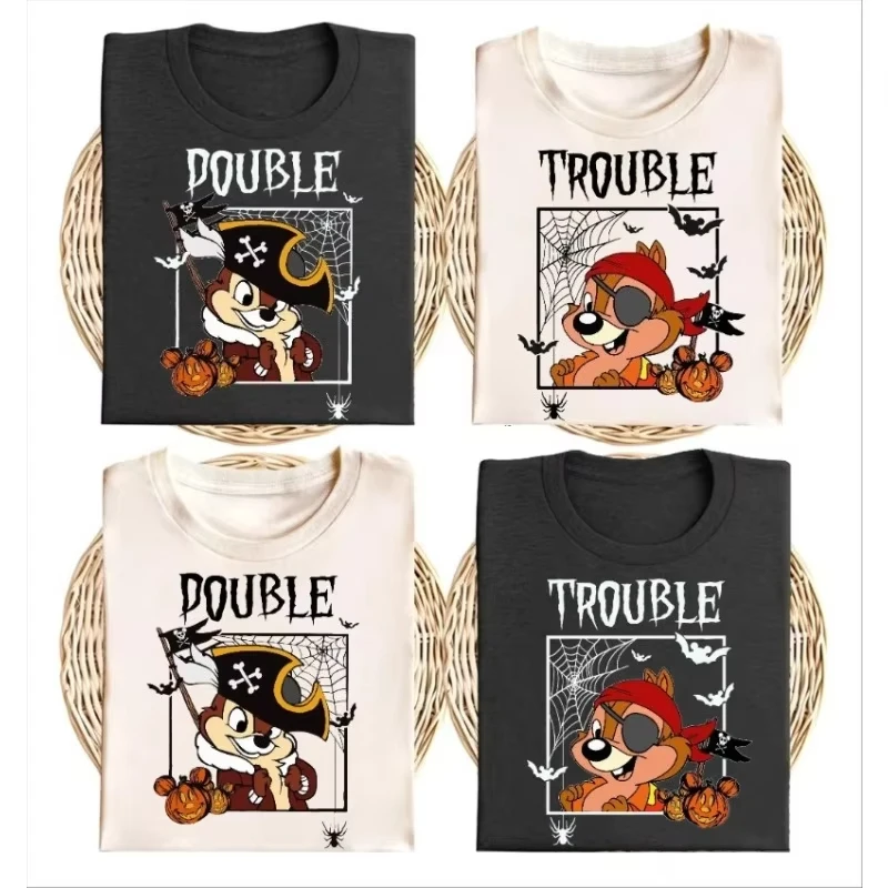 

Disney Chips and Dell Pirates Double Trouble Halloween Disney Birthday Party T-Shirt Disneyland Trip Family Costume Shirt