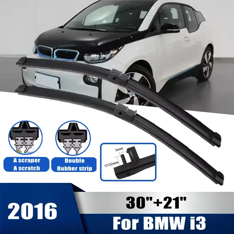 

2pcs Wiper Front Wiper Blades Set For BMW I3 2016 Windshield Windscreen Window 30"+21" Car Accessories