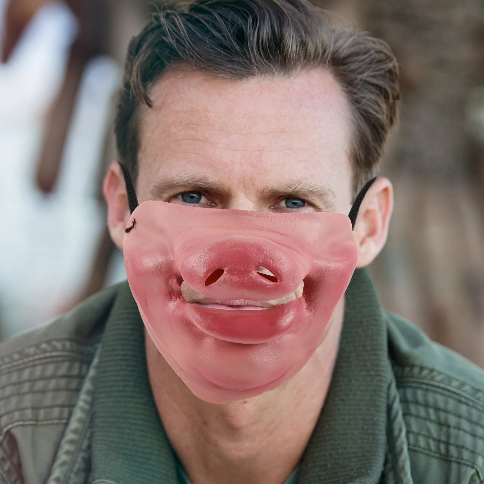 

Half Face Pig Nose Mask Costume Accessories Animal Masks Party Prop Latex Safe Practical Unique Design Cosplay Supplies Dress Up