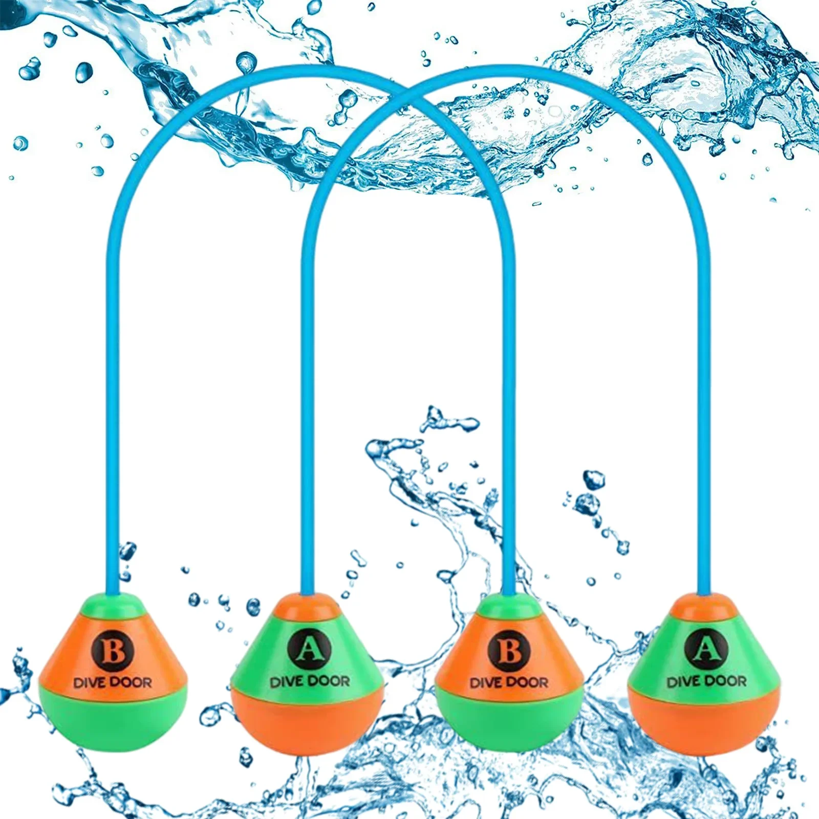2 Pcs Swim Toy Dive Swim Thru Door Pool Underwater Toy Reusable Through Door Diving Funny Swimming Games for Adults Kids