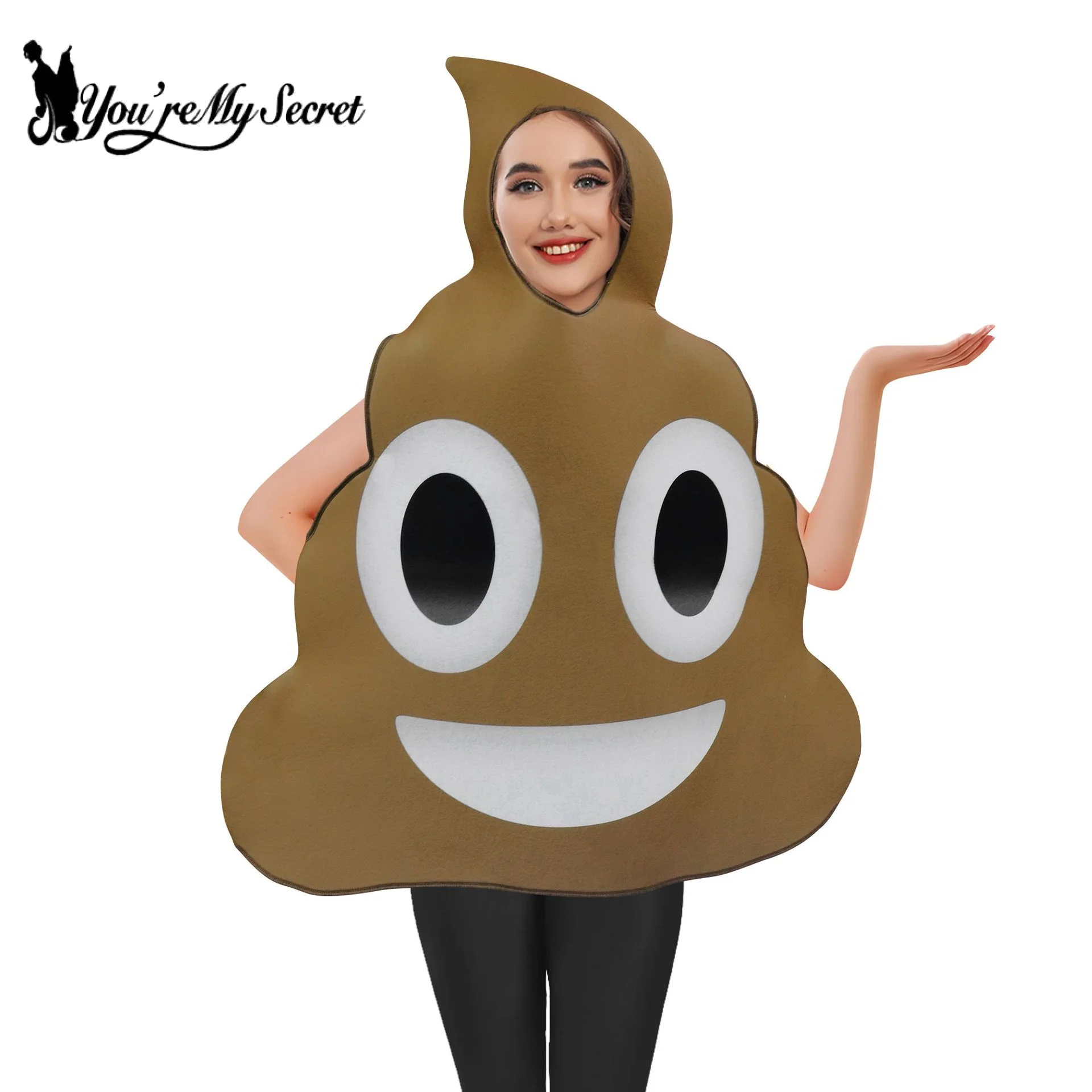 [You\'re My Secret] Adult Kids Poop Costume Funny Stage Show Costume Halloween Party Cosplay Outfit Carnival Party Fancy Dress