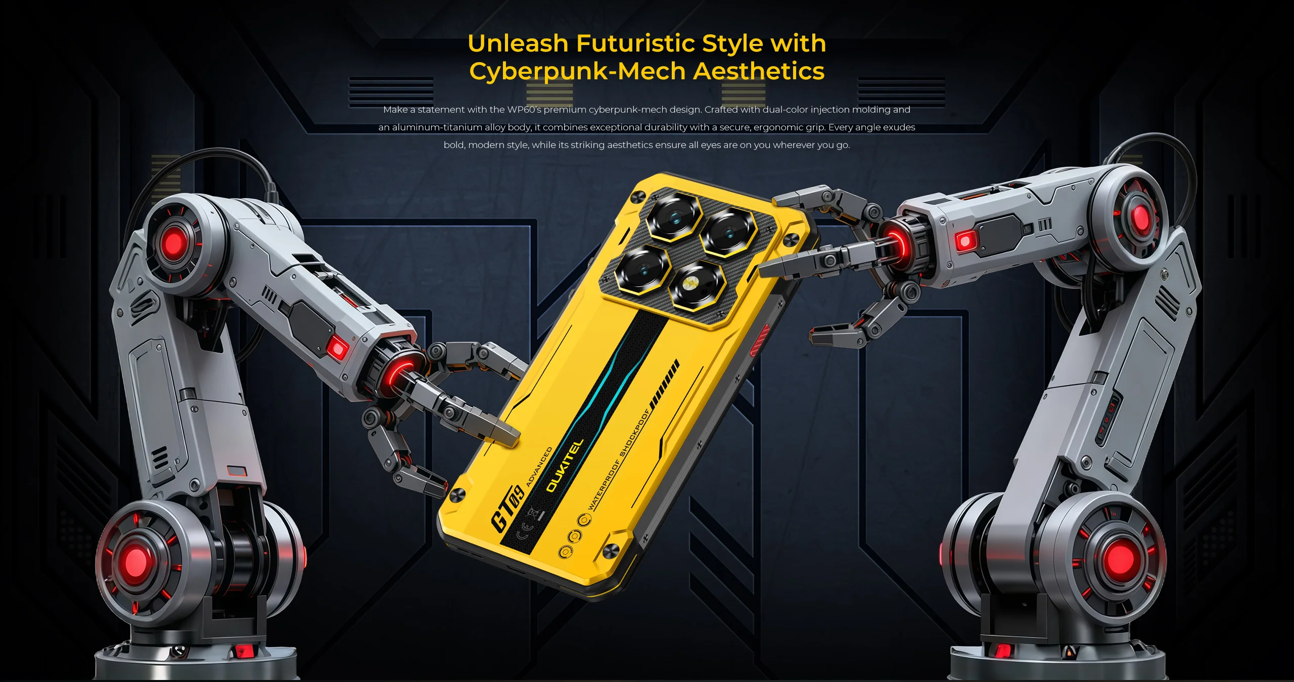 OUKITEL WP60 5G Rugged Smartphone Android 15 MTK 7025 7.2Inch HD 120Hz 256GB/512GB ROM Mobile Phone 108MP 10000mAh Cellphone NFC