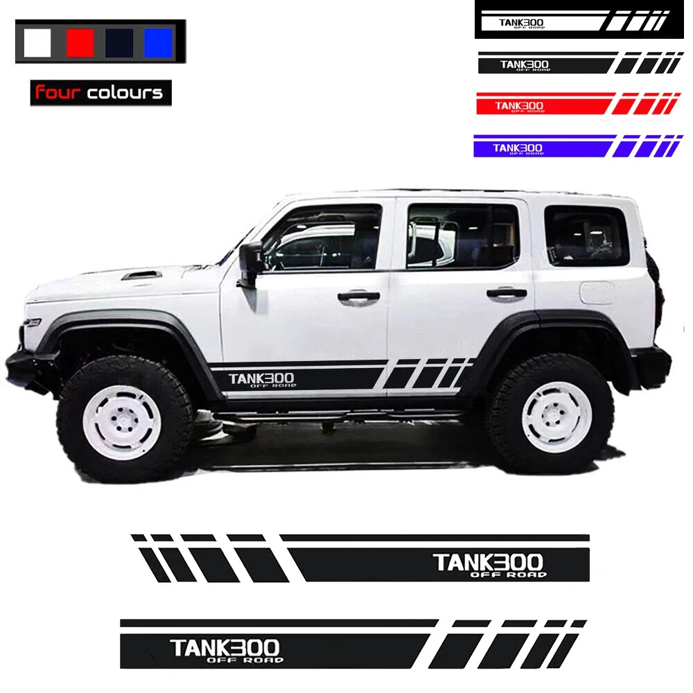 

For GWM Tank 300 2022-2024 Vinyl Car Decal Sticker Graphics Kit Sport Side Door Car Styling 2pcs