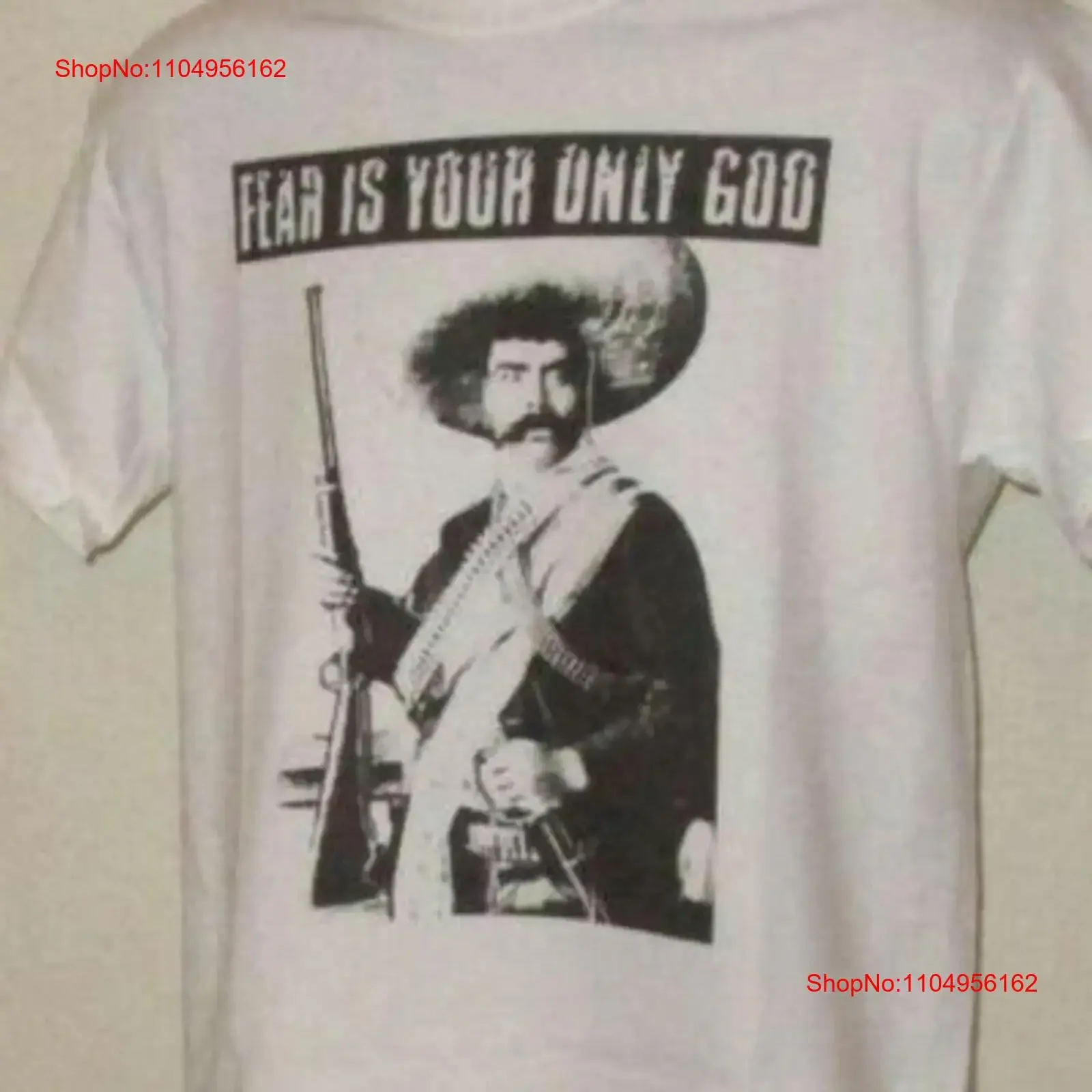 

Футболка Fear Is Your Only God в стиле ретро, белая, 148, винтажная, универсальная, слегка, унисекс, дизайнерская одежда с графическим рисунком, homme