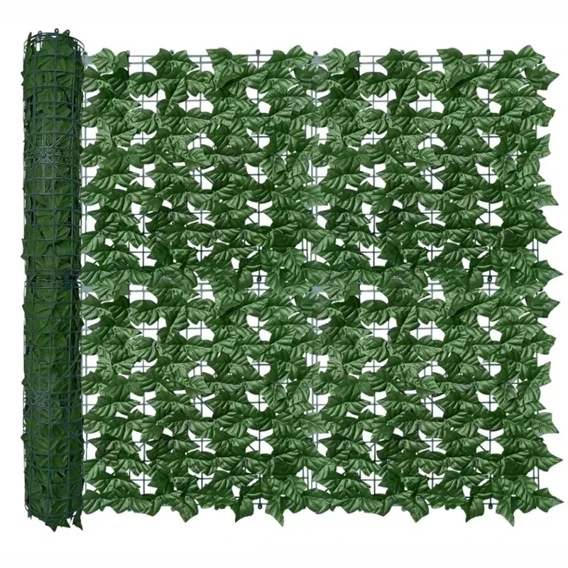 

Искусственные панели-изгороди из плюща с зелеными листьями, декоративные экраны для дома, сада, балкона, для создания приватности