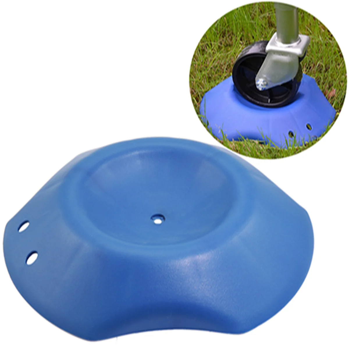 Portable Wheel Chocks PP Plastic Wedges Stoppers for Trailer RV (Blue) Wheel Chocks Rubber Car Chocks