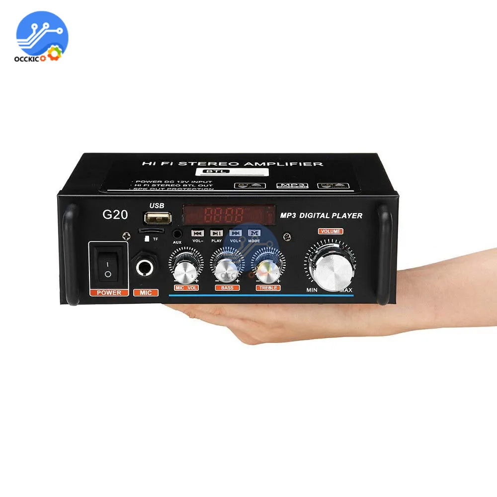 Sistema de sonido HiFi para cine en casa, Subwoofer de 220V y 600W, amplificador de Audio para coche, FM, TF, AUX, reproductor MP3, Control remoto