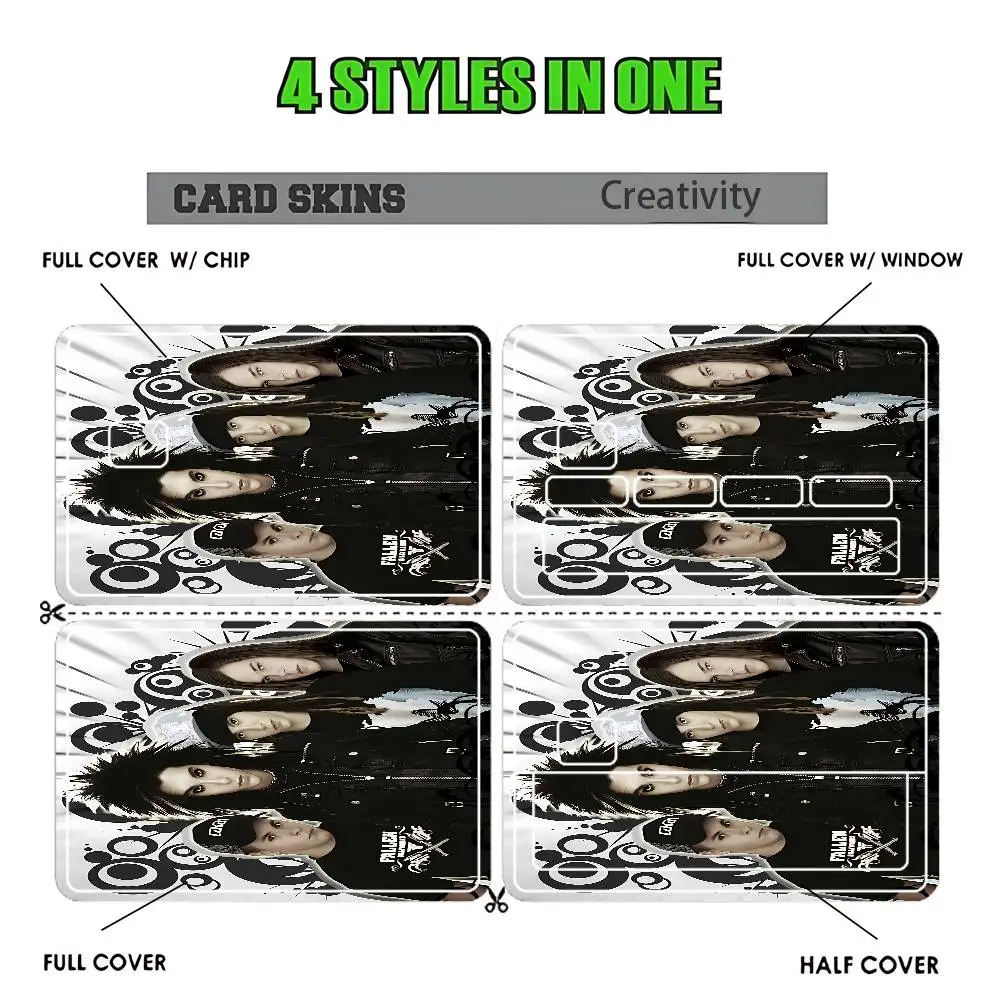T‑tokio Hotel Singer Credit Card Skin Stickers for Bank Card Bus Metro Card Sticker Waterproof Women Gift