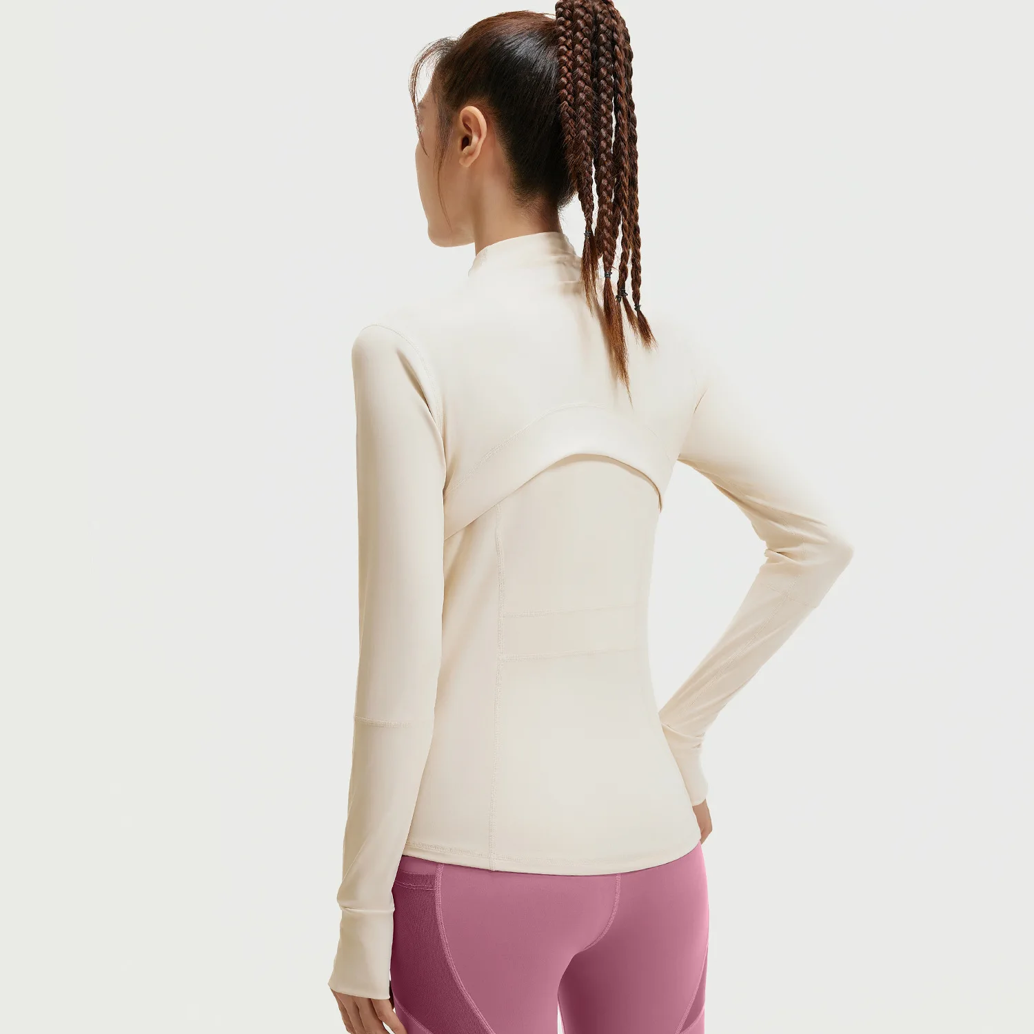Chaqueta de entrenamiento con paneles ligeros para mujer, bolsillo elástico transpirable, ropa deportiva para Yoga, correr, Fitness