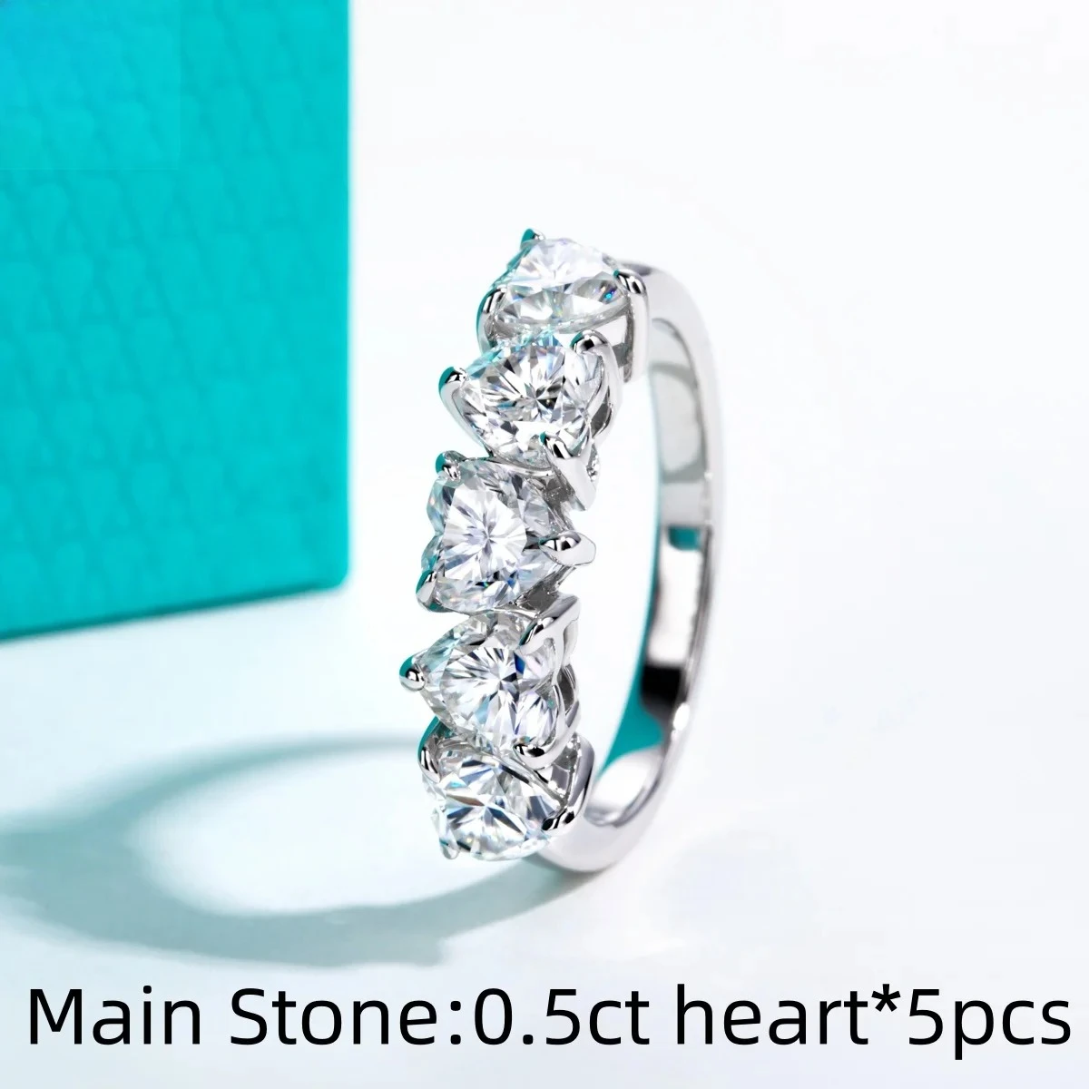 

2.5cttw Heart Moissanite Wedding Ring 925 Sterling Silver 18K Gold Plated Promise Band Rings for Women Jewelry Anniversary Gift