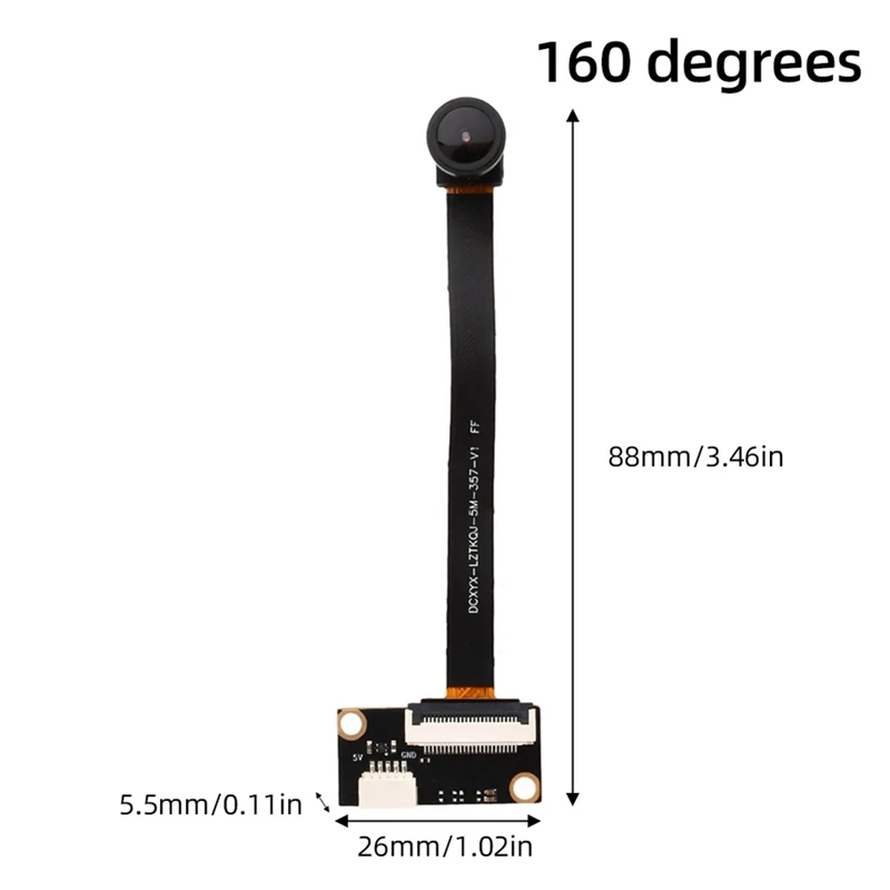 OV5640 Modulo videocamera da 5 milioni Modulo senza unità USB per notebook per componenti elettronici fai-da-te, messa a fuoco fissa