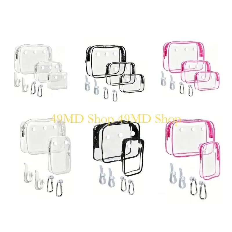 49MD Clear PVC Insert Container Holder Hooks Attachments for Most Beach Bag Accessories Easy to Installation