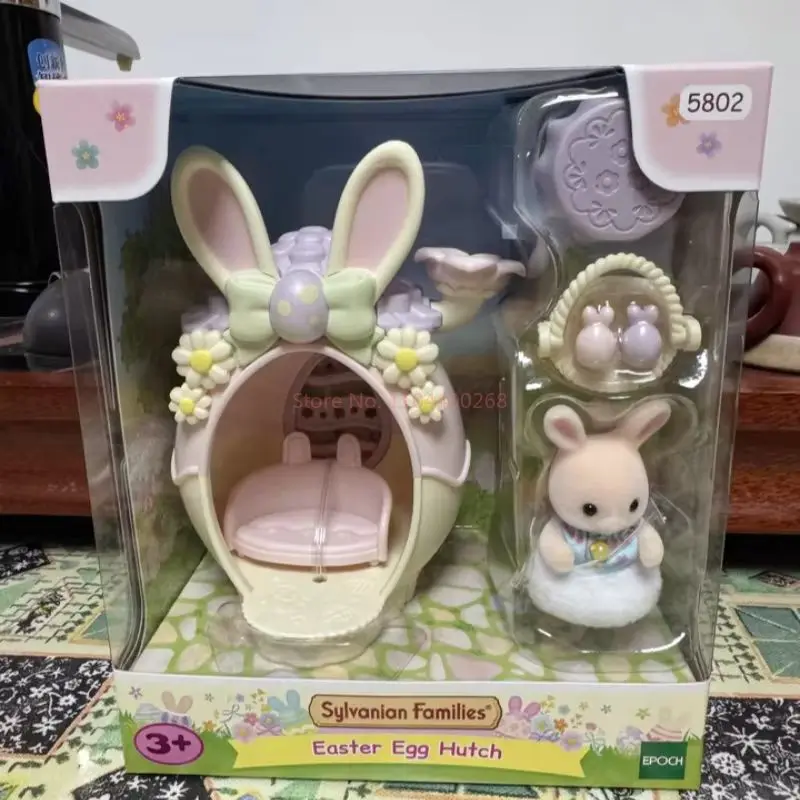 Offre spéciale arrivée Sylvanian oeufs de pâques jouant maison jouets scène compagnon jouet mignon Anime Figure pour fille anniversaire Festival cadeaux