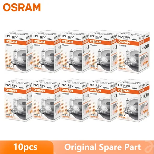 OSRAM Original H1 H4 H3 H7 12V lámpara estándar automática 3200K luz antiniebla 55W 80W 100W bombilla halógena para coche calidad OEM al por mayor 10 Uds