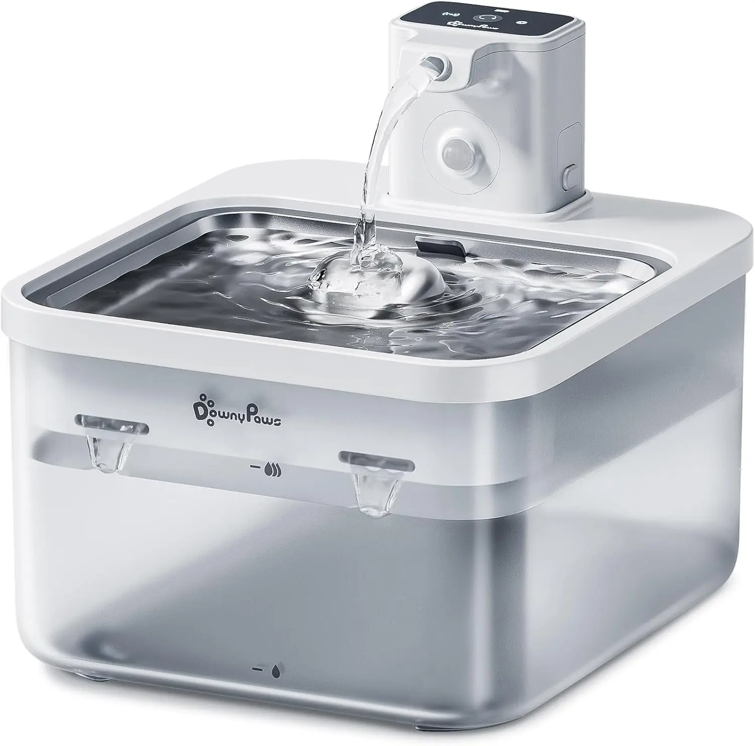 

Автоматический фонтан для домашних животных, нержавеющая сталь, емкость 2,5 л, тихий насос, без BPA для кошек и собак