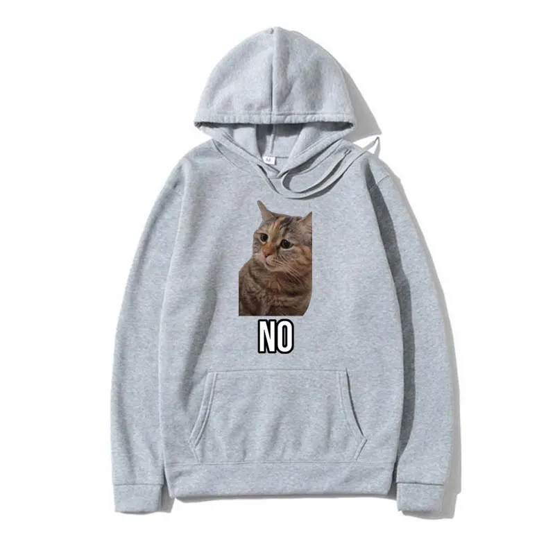Talking Cat Meme Graphic Print Hoodie Men Women Clothing Fashion Oversized Hooded Sweatshirt Streetwear Harajuku Pullover Male