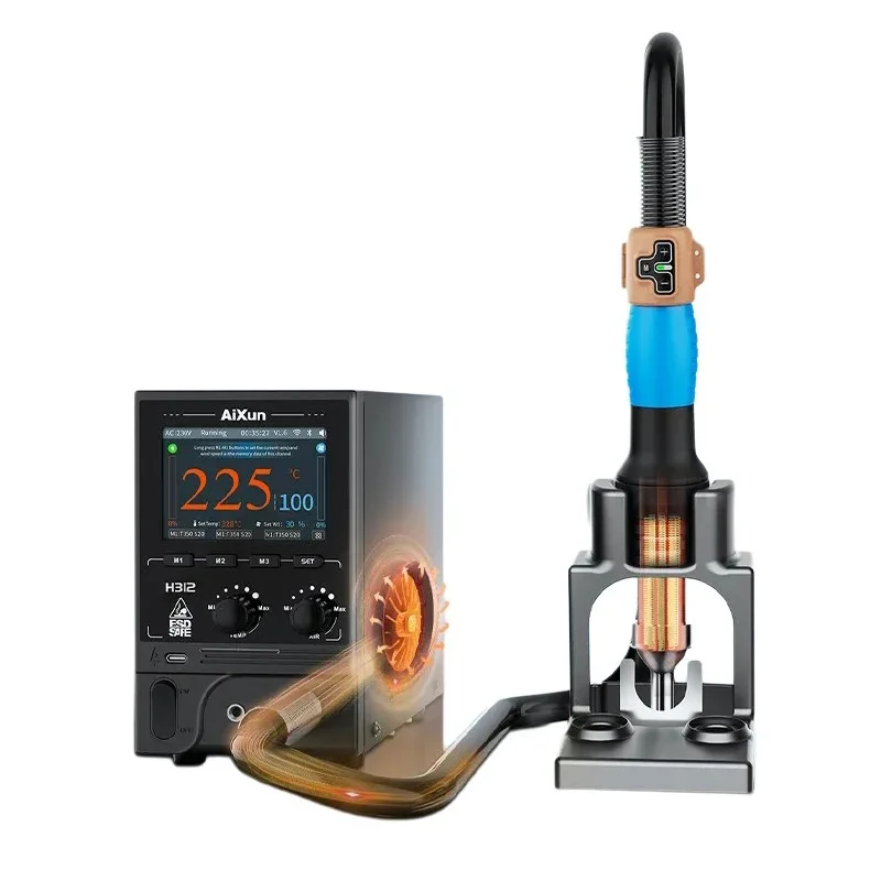 مسدس هواء ساخن Aixun H312 بقدرة 1400 وات، محطة إعادة العمل الذكية، شاشة IPS مقاس 3.5 بوصة، WiFi OTA، 100-500 ° ج 220 فولت لإصلاح لحام ديسولديرينغ #2