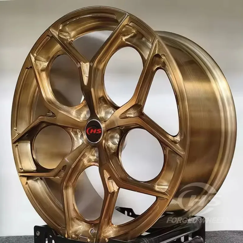 5x110 Brushed Bronze Custom Monoblock Forged Wheels Rims for Giulia Stelvio 4C Spider