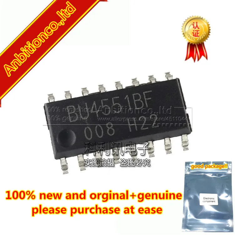 10pcs 100% new and orginal BU4551BF SOP16 Quad 2-channel analog multiplexer / demultiplexer in stock