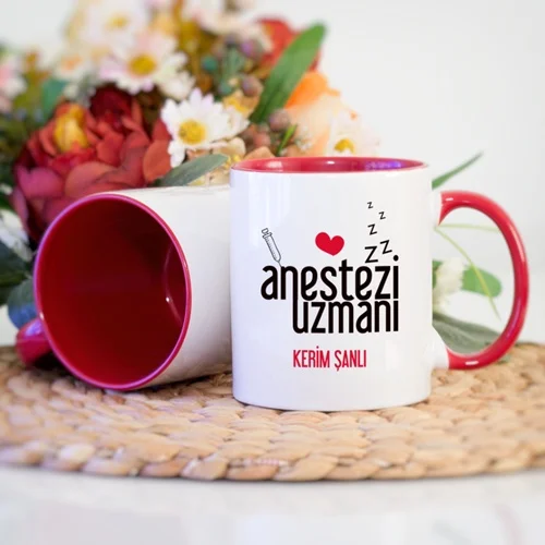 Personalized red color anesthesia expert mug cup