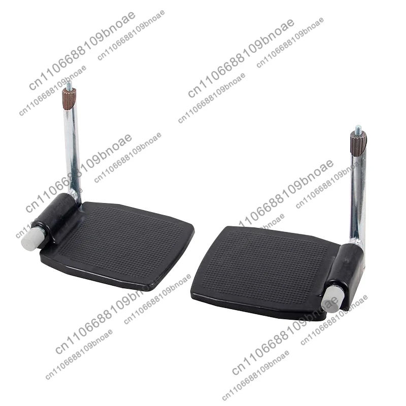 Wheelchair Footrest Accessories Universal with Pole Aluminum Alloy Footrest Thickened Plastic Folding Metal Pair