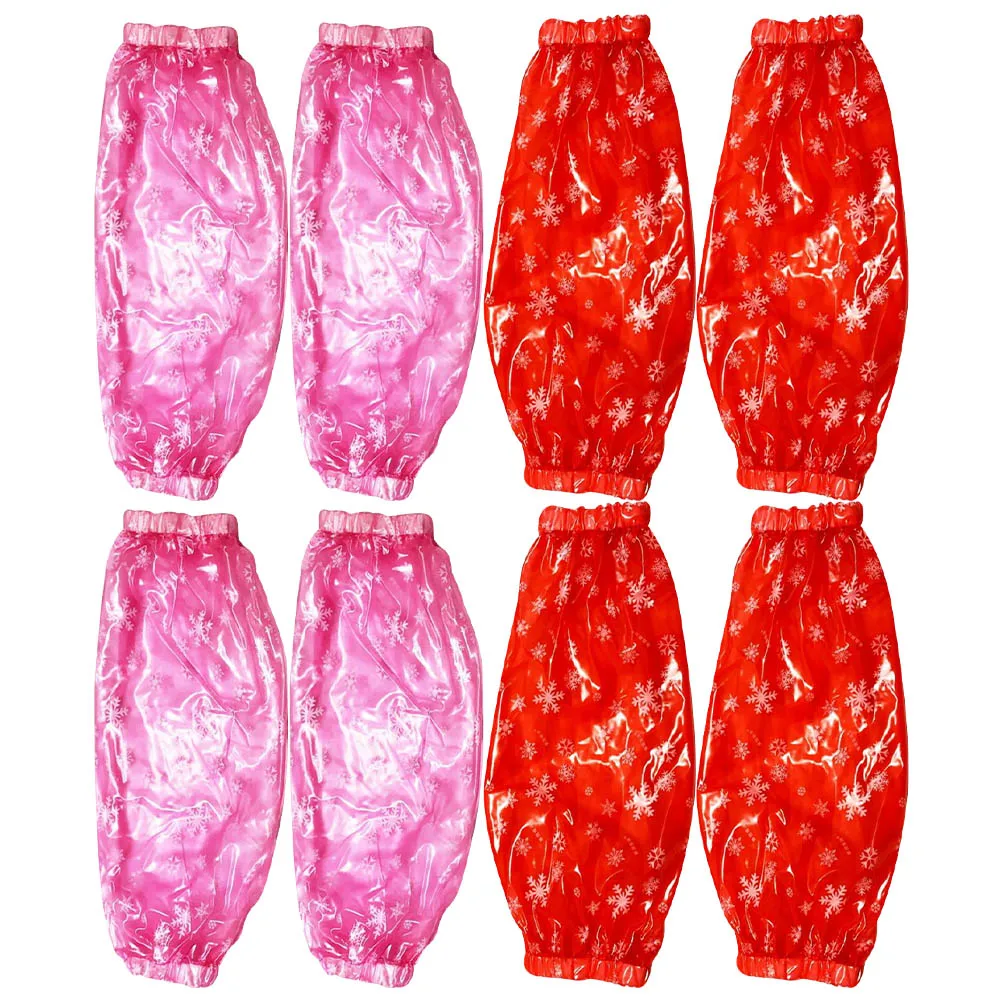 Waterproof Sleeve Kitchen Arm Protector 4 Pairs Cleaning Oversleeve Women Oilproof Durability Helper Labor Protection