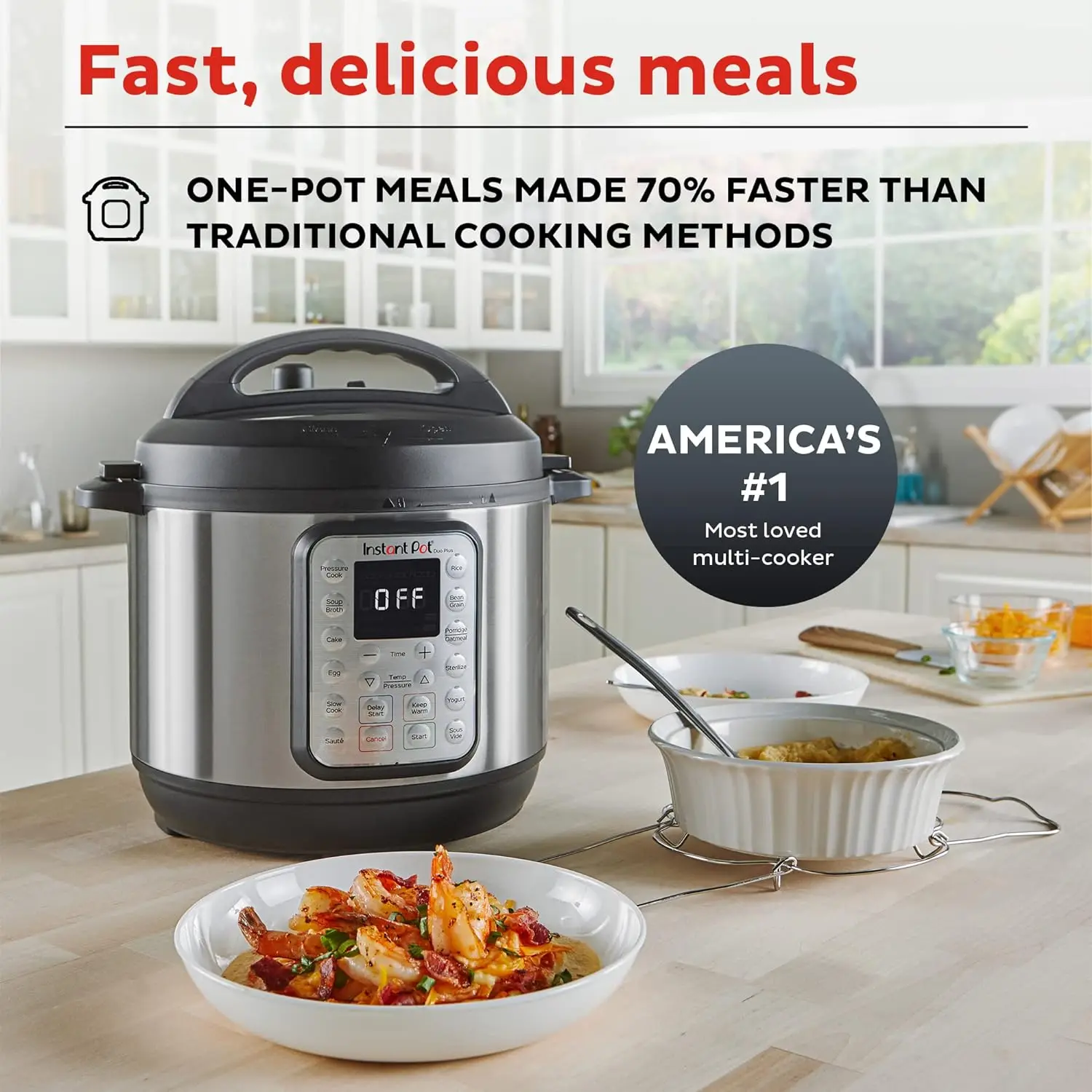 Instant Pot Duo Plus 9-in-1 Electric Pressure Cooker, Slow Cooker, Rice Cooker, Steamer, Sauté, Yogurt Maker