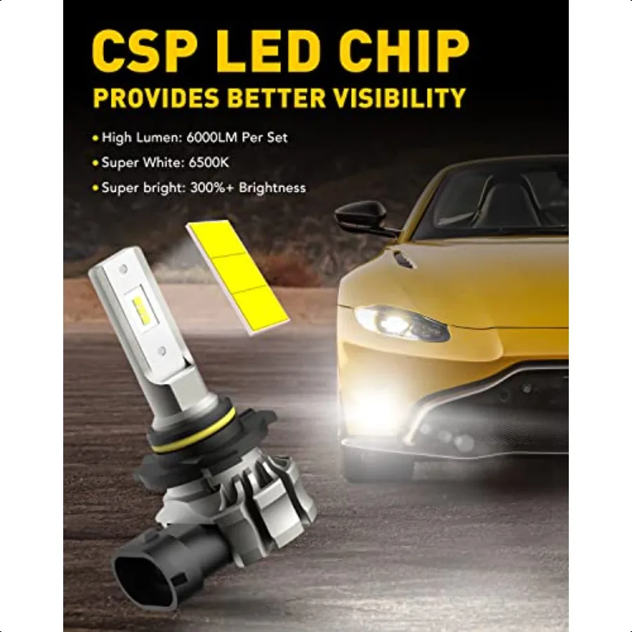 9145 bombillas LED antiniebla 6000LM 6500K luz blanca fría 300% brillo H10 9140 9045 9040 luces antiniebla LED CSP Chips LED reemplazo DRL