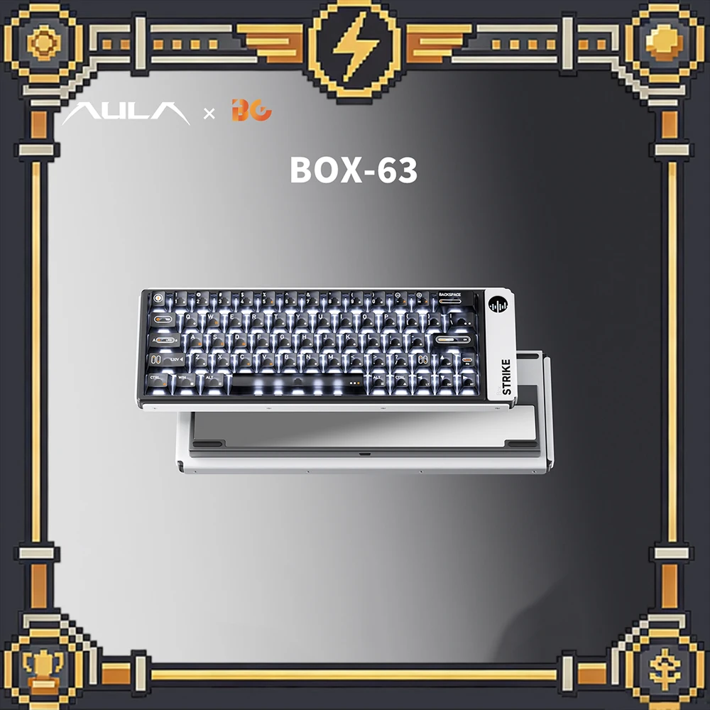 AULA BOX63 Mechanical Keyboard Hall‑Effect Switch Gaming Keyboard 8000Hz RT0.06ms Aluminum Magnetic Keyboard PC Accessories