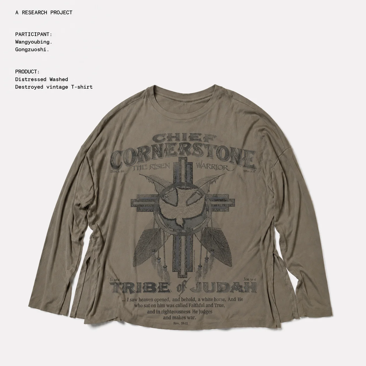 Vintage Feel Worn-look Long Sleeve T-shirt Shoulder Drop Style Cotton Youth Fashion Casual round Neck Top for Men And Women