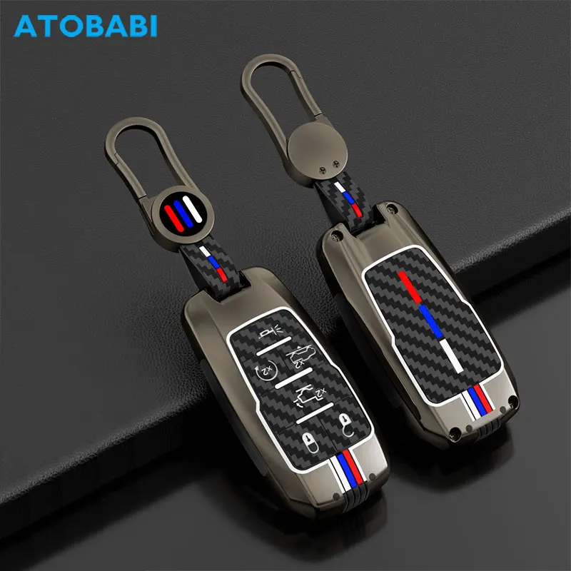 

Zinc Alloy Car Key Case Remote Fobs Cover Keychain Accessories For Dodge RAM 1500 2500 3500 4500 5500 Pickup 2019 2020 2021 2022