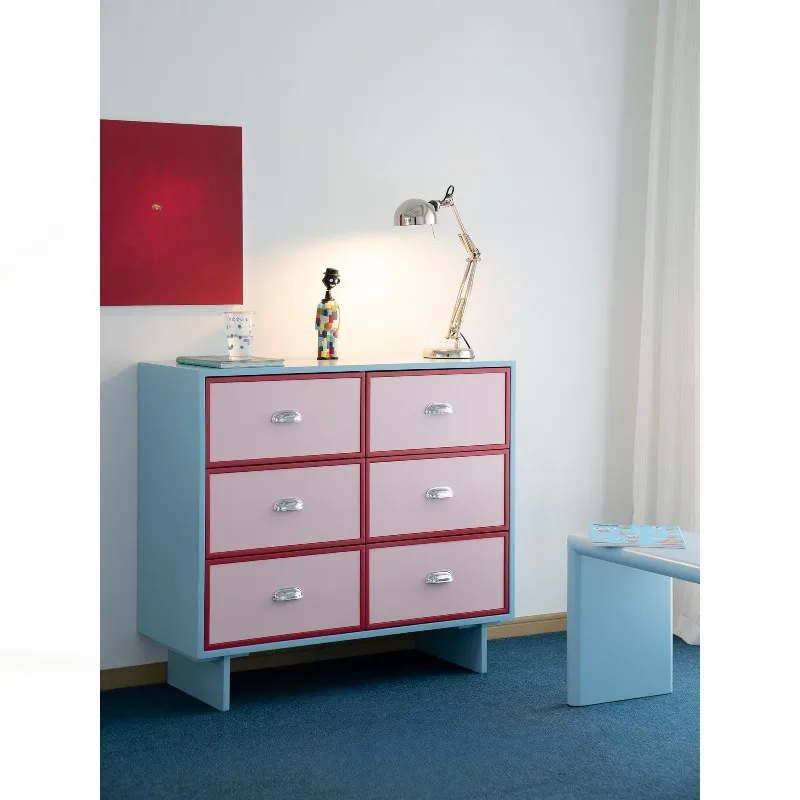 

Nine chest cabinets, simple dopamine pink living room storage side cabinets, entrance cabinets