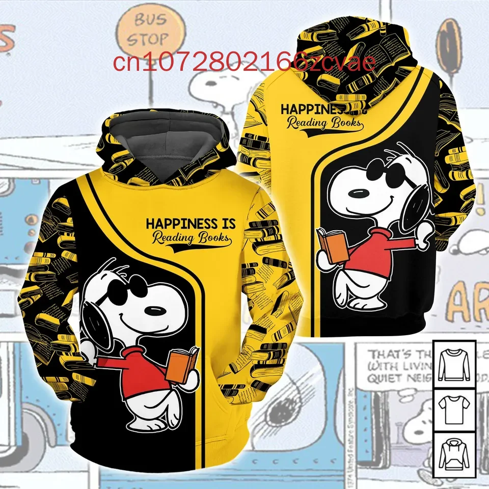 New Snoopy Hoodies 3D Printed Casual Street Fashion Men's and Women's Children's Hoodies