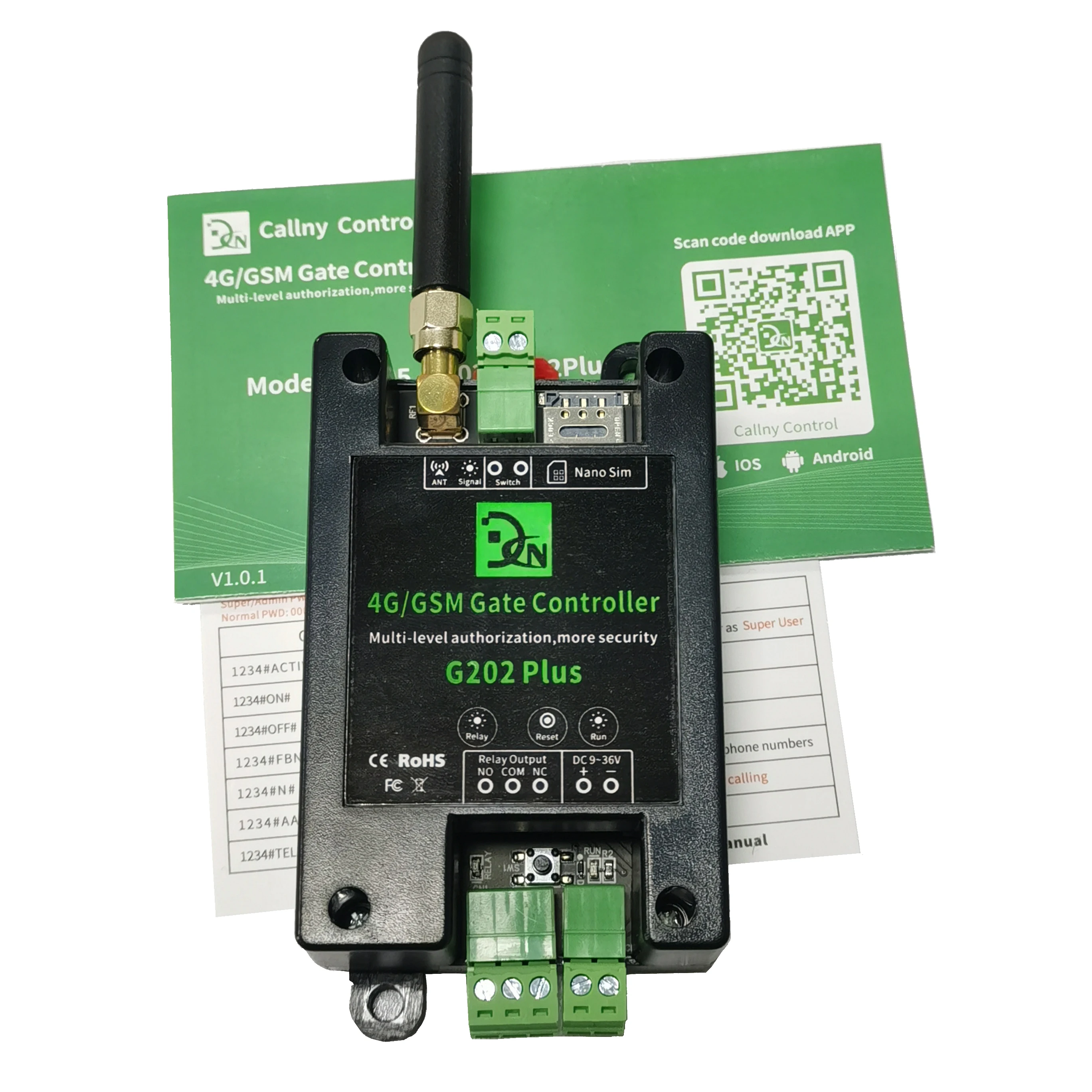 

GSM Remote Control Door Opener GSM Relay Switch Wireless Remote Control Door Opener G202 PLUS