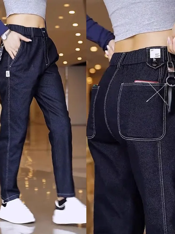 

Bla Loose Straight Leg Men's Jeans Casual Long Trousers Spring Summer Faionable Versatile New Sle Comfortable Fit Jeans
