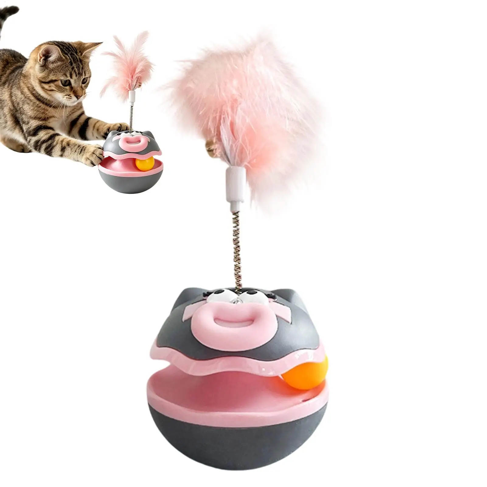 

Интерактивная игрушка-трек для кошек с катящимся мячиком: дразнилка для домашних кошек и котят, для упражнений, развлечения и снятия скуки