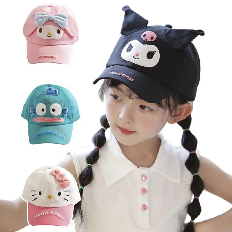 

Anime Kawaii Sanrios Hellokittys My Melody Cinnamoroll Kuromi Kids Sun Protection Peaked Cap Cartoon Cute Boy Girl Baseball Caps